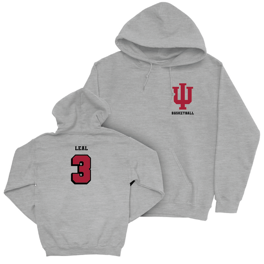 Men's Basketball Sport Grey Vintage Hoodie - Anthony Leal | #3 Youth Small