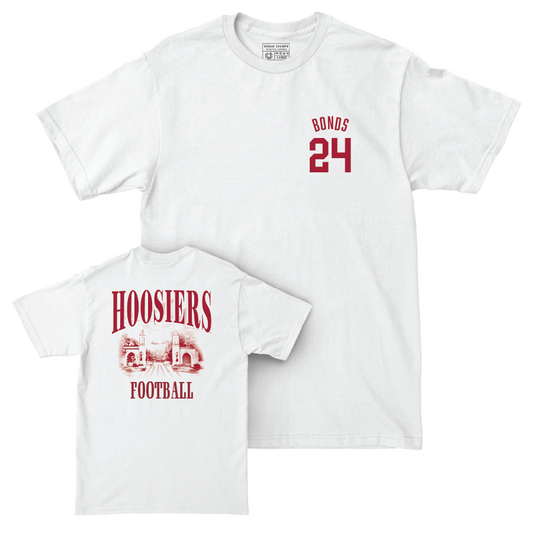 Football White Gates Comfort Colors Tee - Bryson Bonds | #24 Youth Small