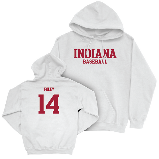 Baseball White Staple Hoodie - Connor Foley | #14 Youth Small