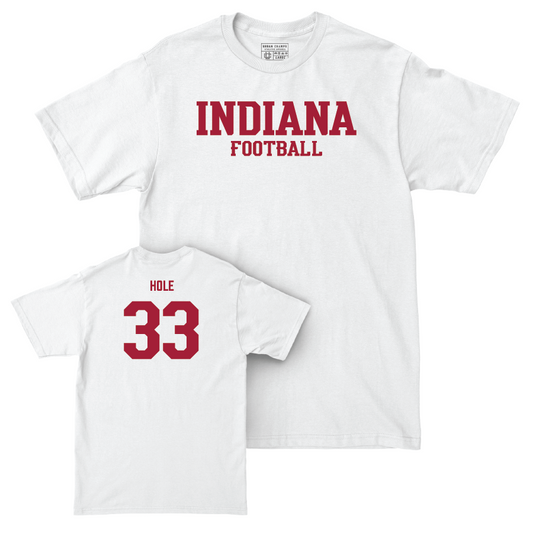 Football White Staple Comfort Colors Tee - Connor Hole | #33 Youth Small