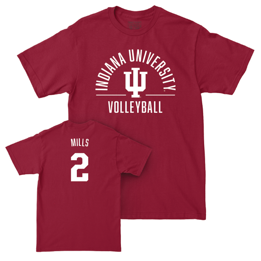 Volleyball Crimson Classic Tee - Carly Mills | #2 Youth Small