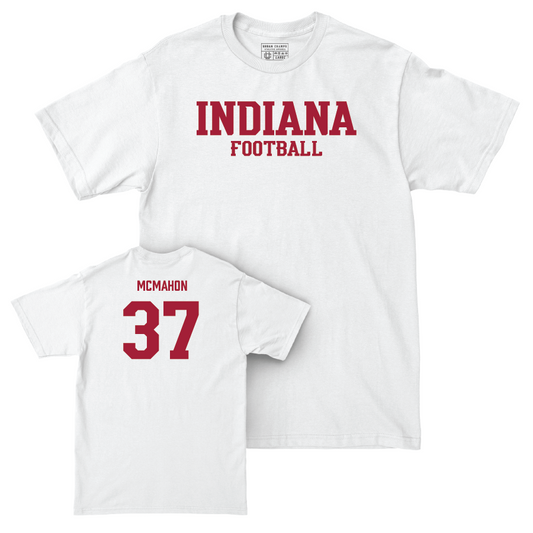 Football White Staple Comfort Colors Tee - Declan McMahon | #37 Youth Small