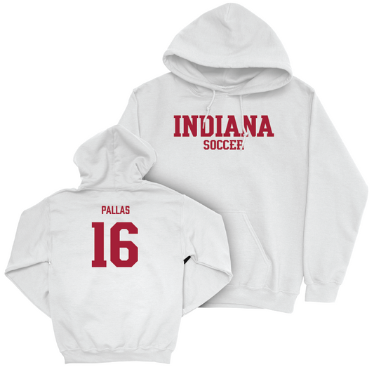 Women's Soccer White Staple Hoodie - Jaelyn Pallas | #16 Youth Small