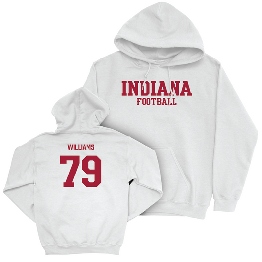 Football White Staple Hoodie - Max Williams | #79 Youth Small