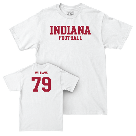 Football White Staple Comfort Colors Tee - Max Williams | #79 Youth Small
