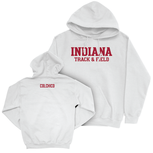 Track & Field White Staple Hoodie - Nico Colchico Youth Small