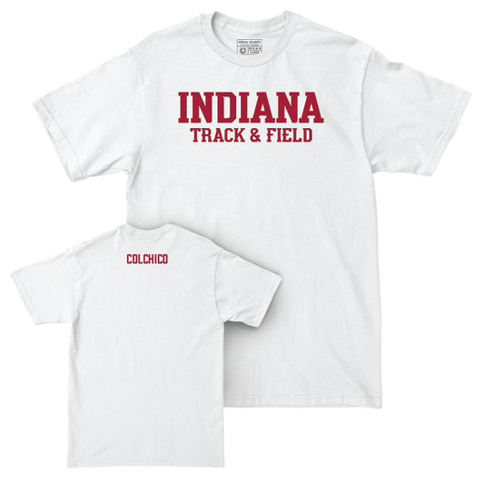 Track & Field White Staple Comfort Colors Tee - Nico Colchico Youth Small