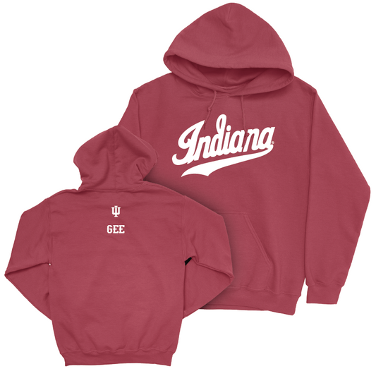 Track & Field Crimson Script Hoodie - Olivia Gee Youth Small