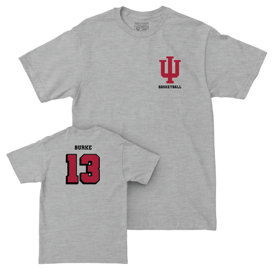 Men's Basketball Sport Grey Vintage Tee - Shaan Burke | #13 Youth Small