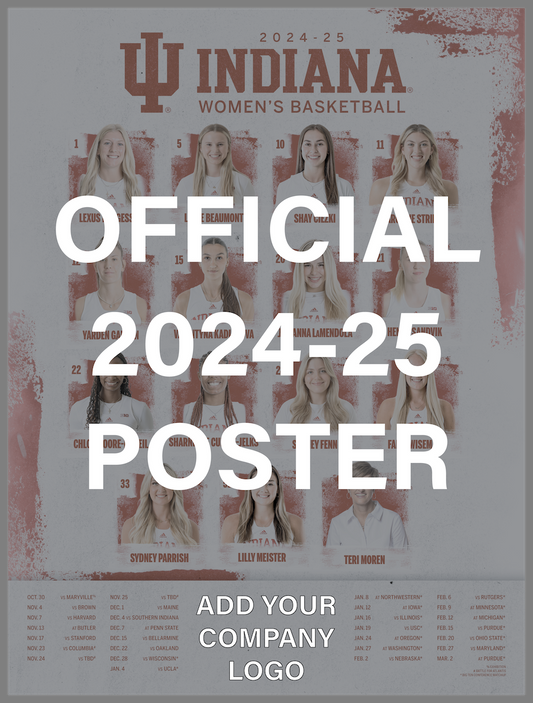 Corporate Sponsored Indiana 2024-2025 Women's Basketball Official Poster (18" x 24")