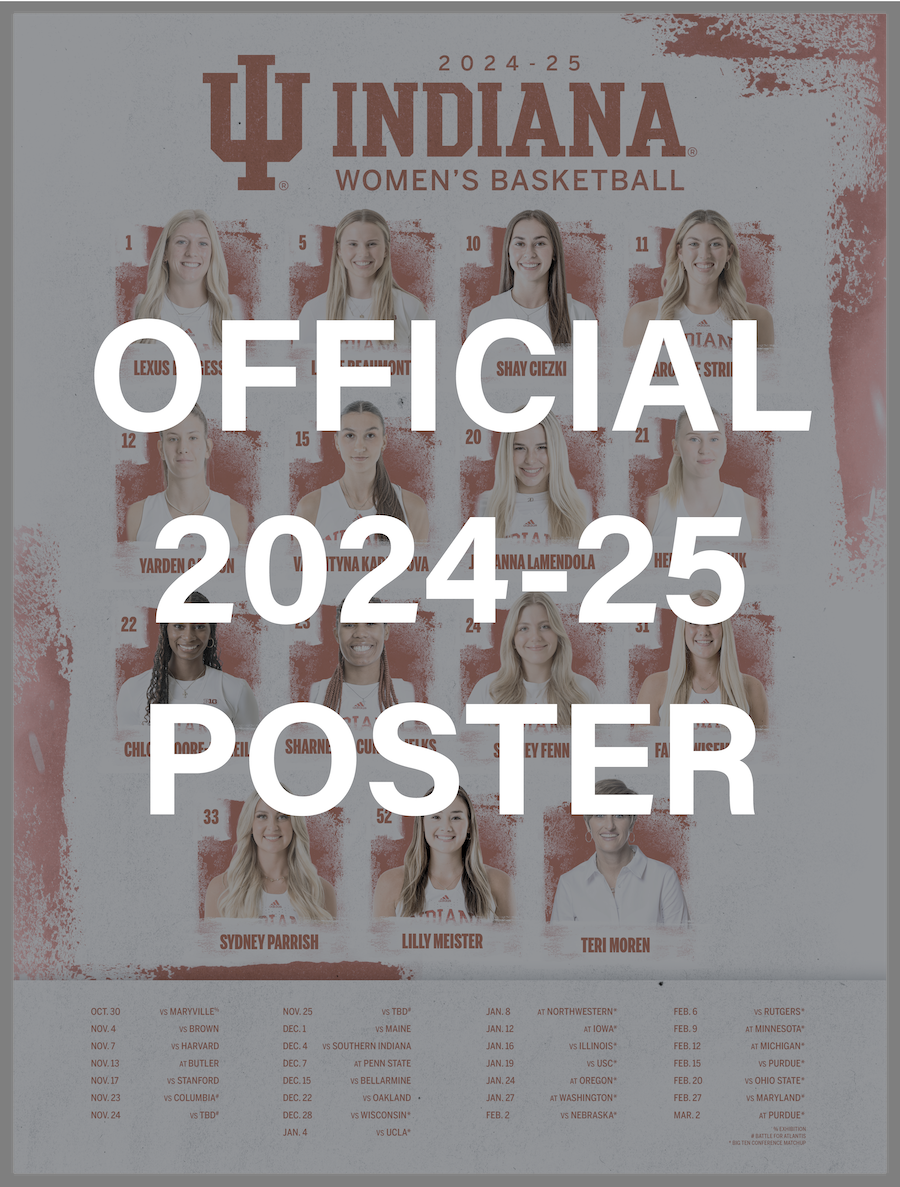 Indiana 2024-2025 Women's Basketball Official NIL Poster (18" x 24")