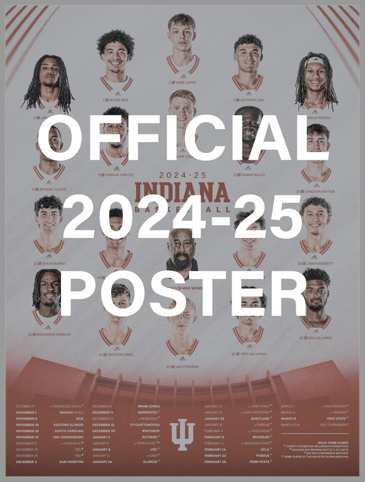 Indiana 2024-2025 Men's Basketball Official NIL Poster (18" x 24")