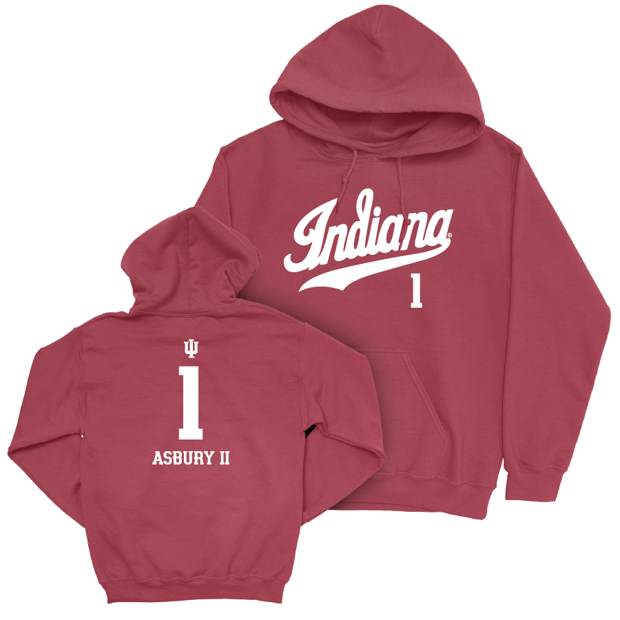 Football Crimson Script Hoodie  - Shawn Asbury II