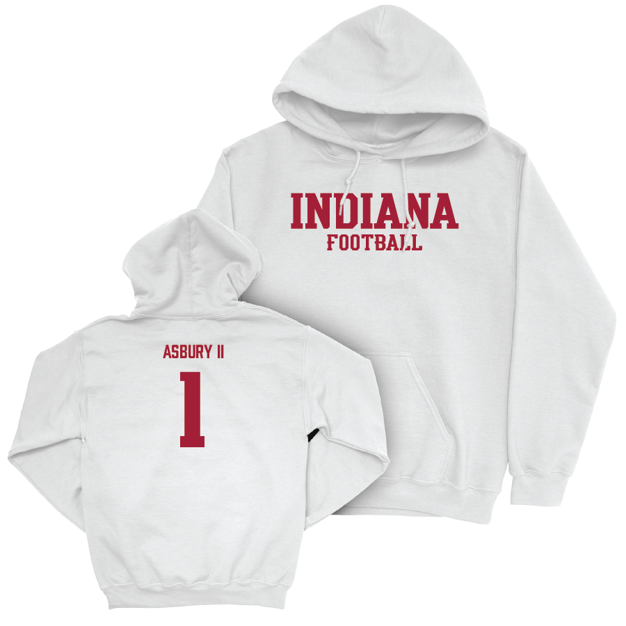 Football White Staple Hoodie  - Shawn Asbury II