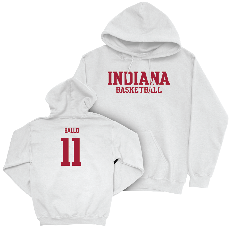 Men's Basketball White Staple Hoodie   - Oumar Ballo