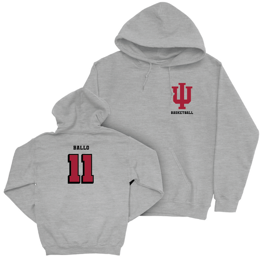 Men's Basketball Sport Grey Vintage Hoodie   - Oumar Ballo