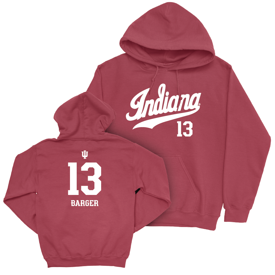 Men's Soccer Crimson Script Hoodie  - Alex Barger