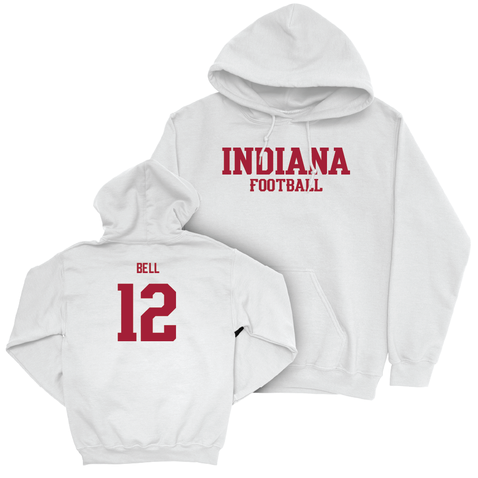 Football White Staple Hoodie   - Jacob Bell