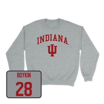 Athletic Heather Indiana Football Trident Crew - Jaz  Boykin