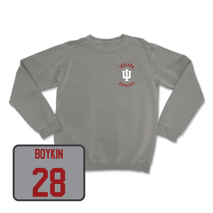 Grey Comfort Colors Indiana Football Trident Crew - Jaz  Boykin