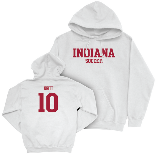 Women's Soccer White Staple Hoodie    - Elle Britt