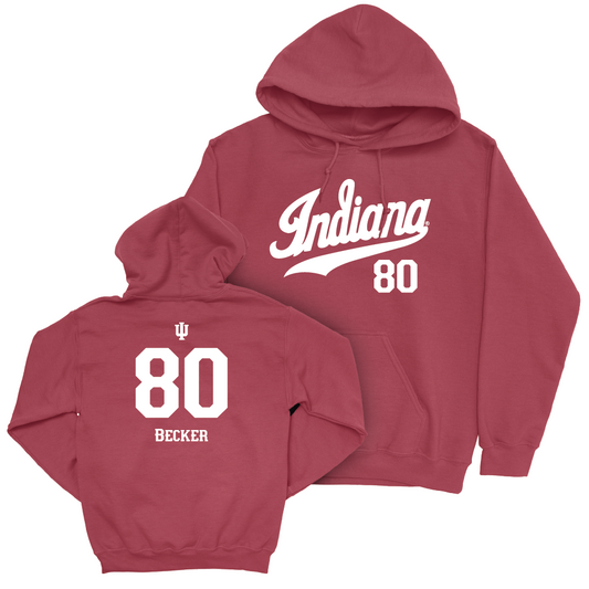 Football Crimson Script Hoodie    - Charlie Becker