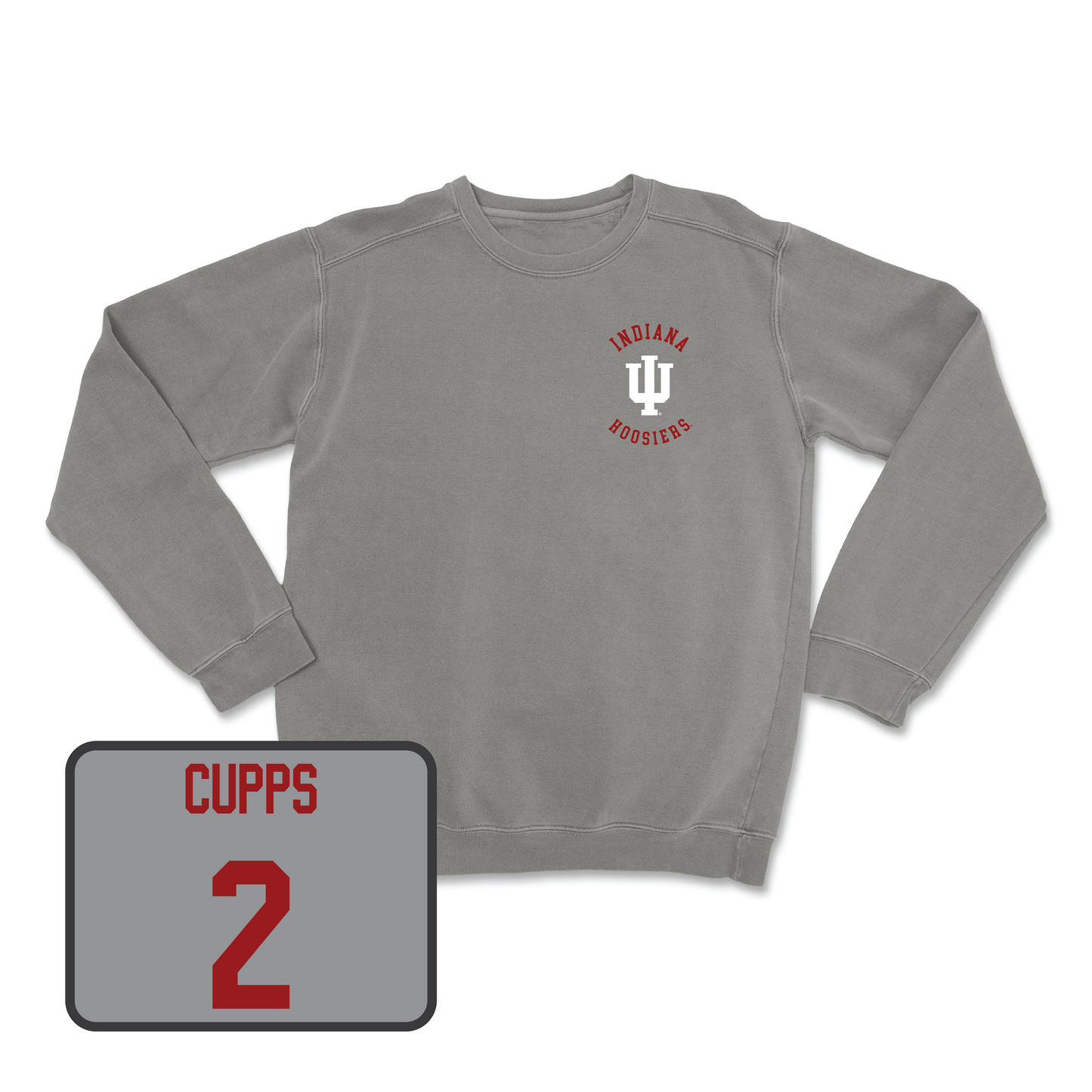 Grey Comfort Colors Indiana Men's Basketball Trident Crew - Gabe  Cupps