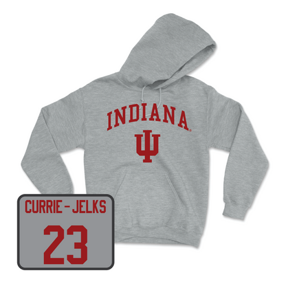 Athletic Heather Indiana Women's Basketball Trident Hoodie - Sharnecce Currie-Jelks