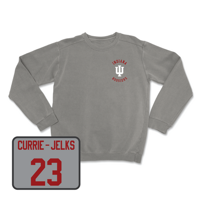 Grey Comfort Colors Indiana Women's Basketball Trident Crew - Sharnecce Currie-Jelks