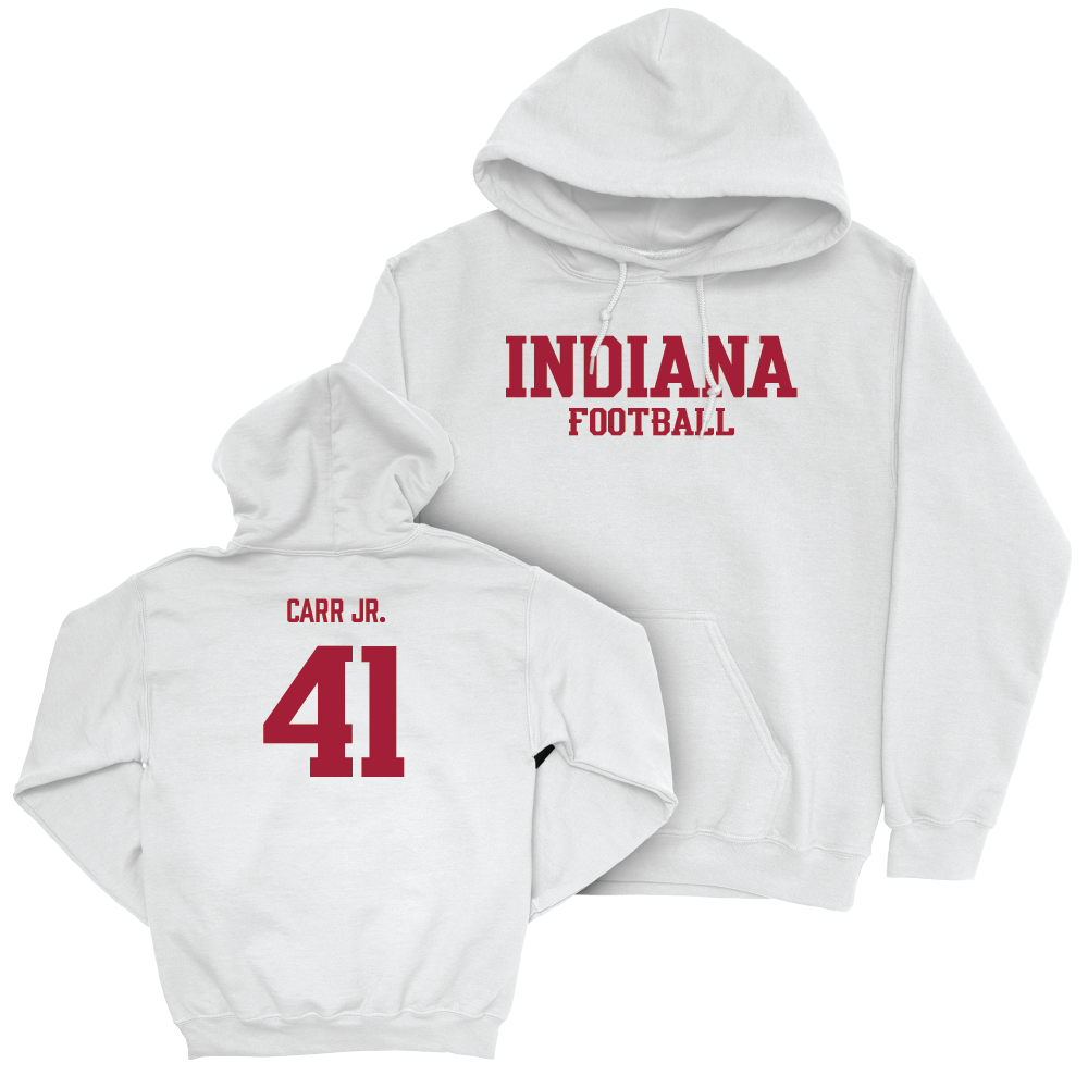 Football White Staple Hoodie    - Lanell Carr Jr.