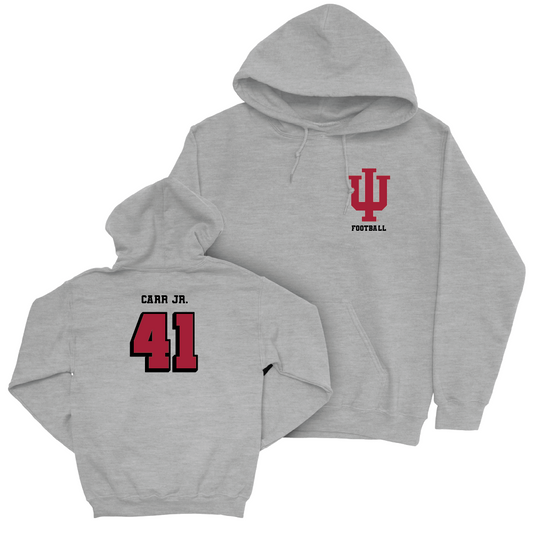 Football Sport Grey Vintage Hoodie    - Lanell Carr Jr.