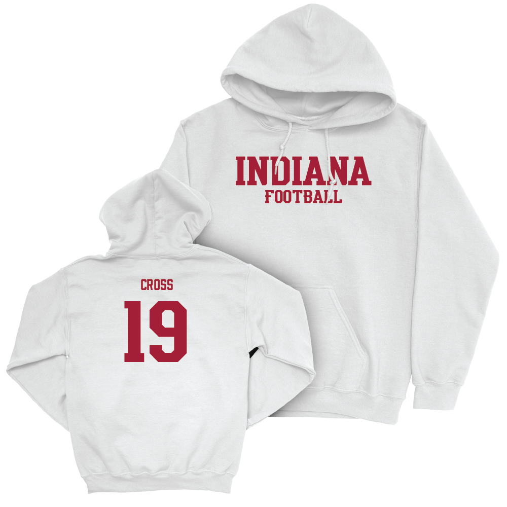 Football White Staple Hoodie    - Miles Cross