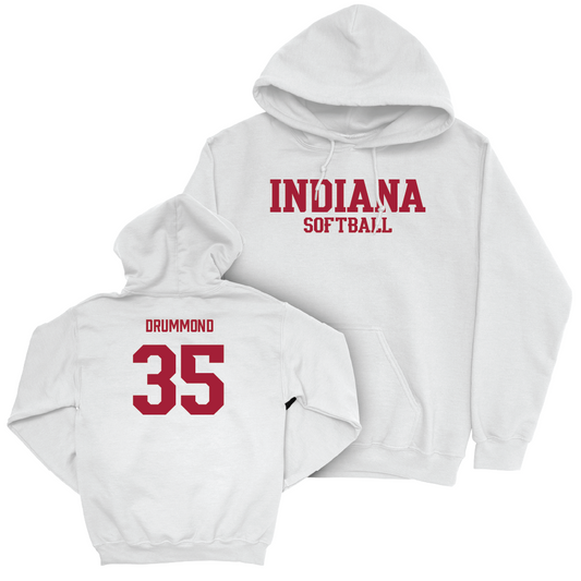 Softball White Staple Hoodie    - Peyton Drummond