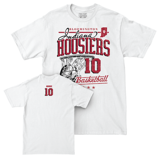 Men's Basketball White Hardwood Comfort Colors Tee  - Luke Goode