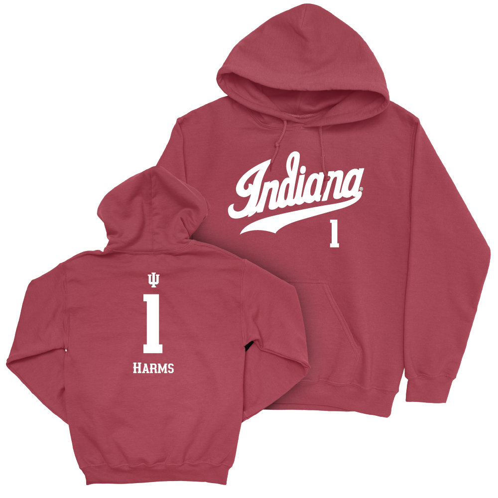 Men's Soccer Crimson Script Hoodie   - JT Harms