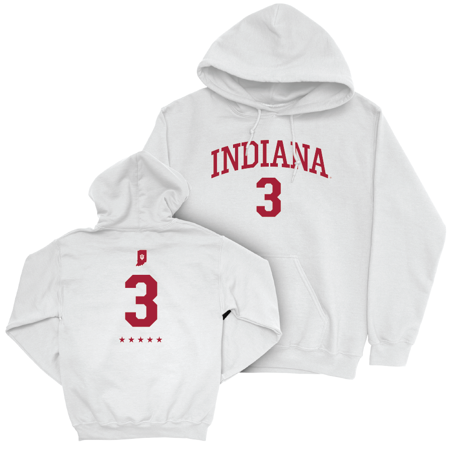 Men's Basketball White Shirsey Hoodie - Anthony Leal | #3 Youth Small