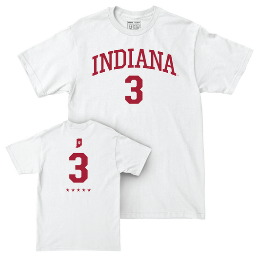 Men's Basketball White Shirsey Comfort Colors Tee - Anthony Leal | #3 Youth Small