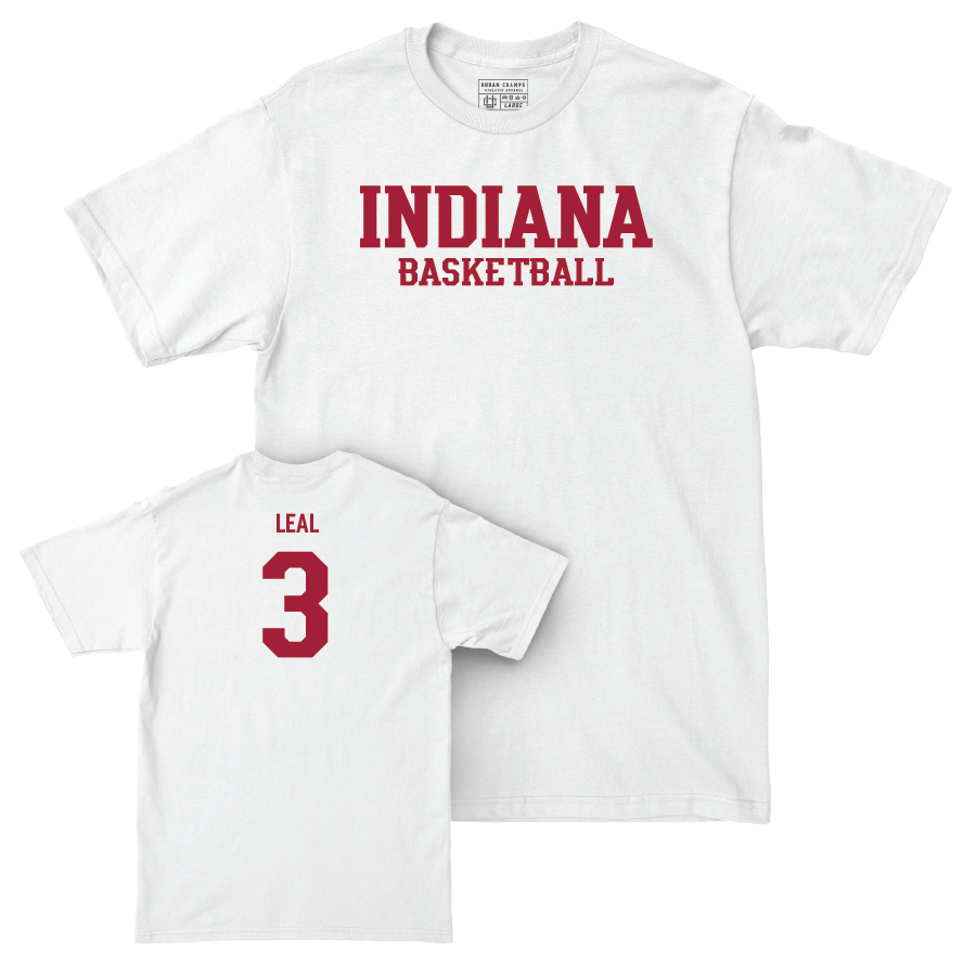 Men's Basketball White Staple Comfort Colors Tee - Anthony Leal | #3 Youth Small