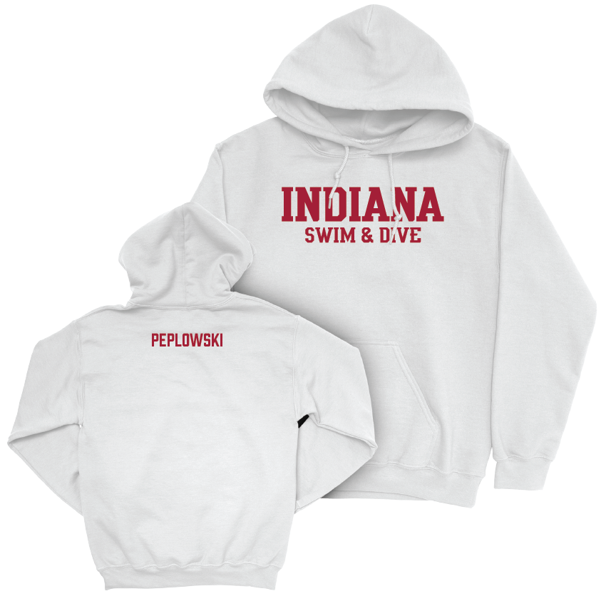 Swim & Dive White Staple Hoodie - Anna Peplowski Youth Small