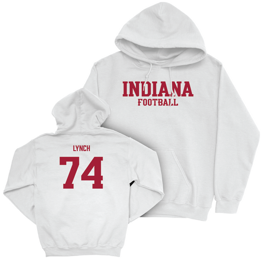Football White Staple Hoodie - Bray Lynch | #74 Youth Small