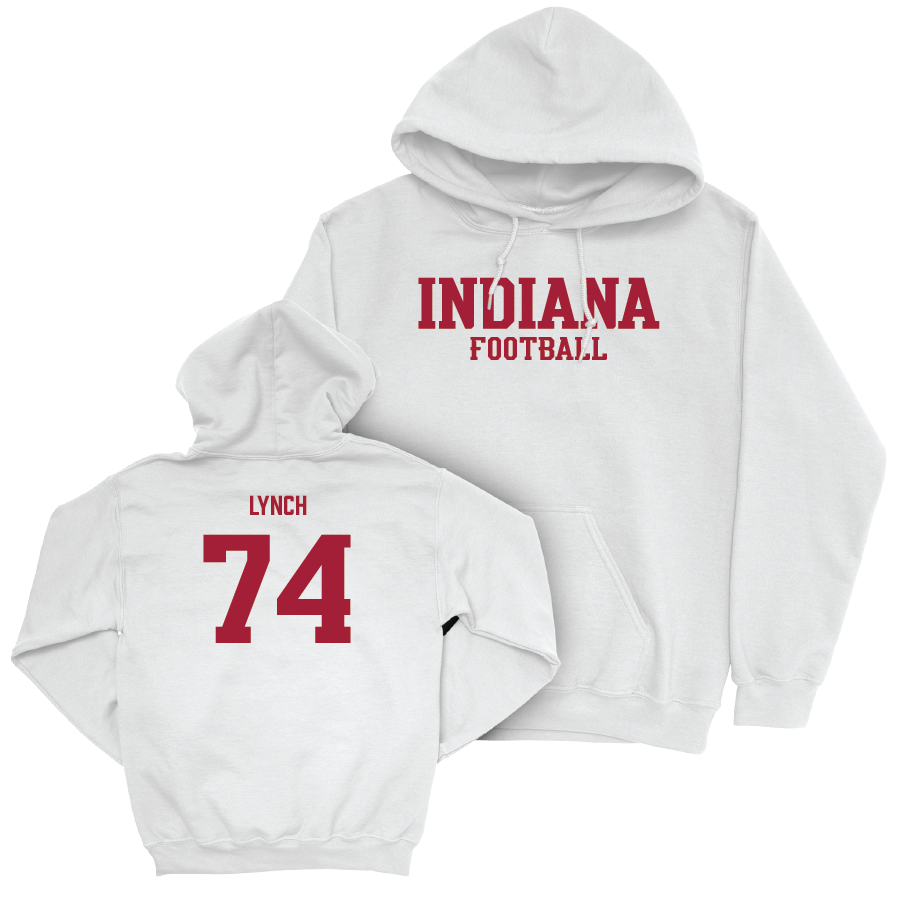 Football White Staple Hoodie - Bray Lynch | #74 Youth Small