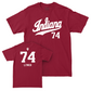 Football Crimson Script Tee - Bray Lynch | #74 Youth Small