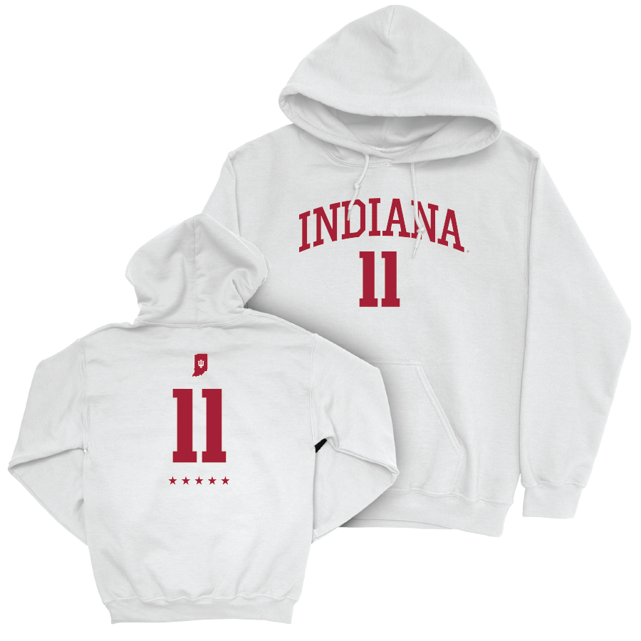 Men's Basketball White Shirsey Hoodie - CJ Gunn | #11 Youth Small