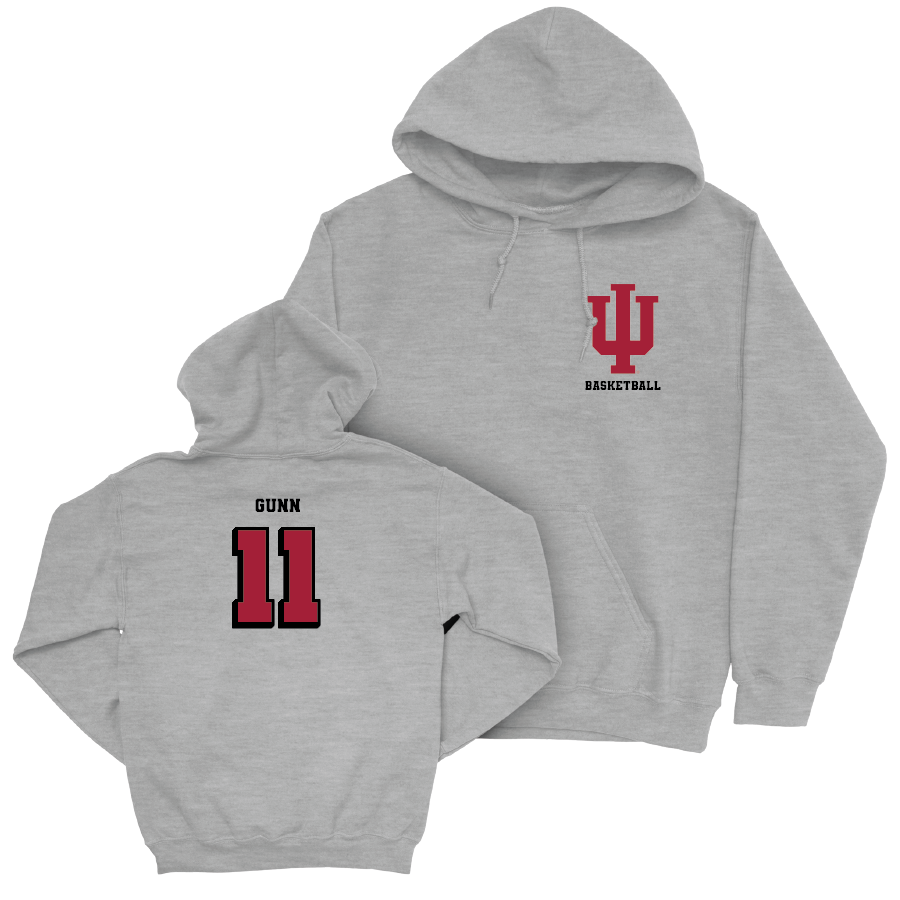 Men's Basketball Sport Grey Vintage Hoodie - CJ Gunn | #11 Youth Small