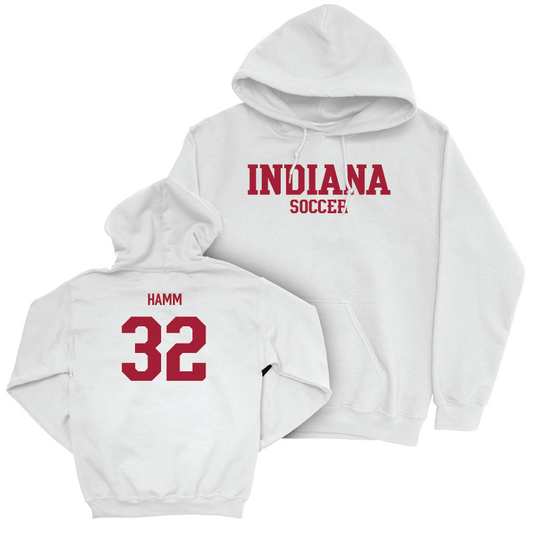 Women's Soccer White Staple Hoodie - Camille Hamm | #32 Youth Small