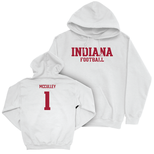 Football White Staple Hoodie - Donaven McCulley | #1 Youth Small