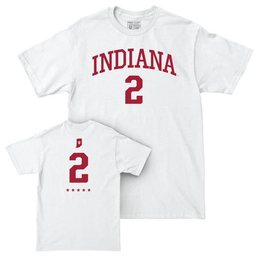 Men's Basketball White Shirsey Comfort Colors Tee - Gabe Cupps | #2 Youth Small