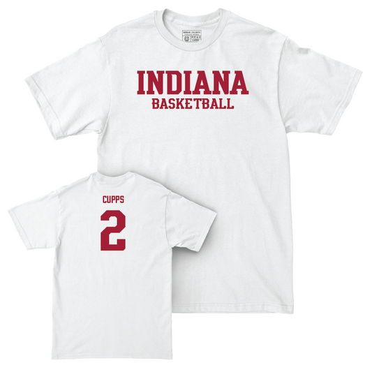 Men's Basketball White Staple Comfort Colors Tee - Gabe Cupps | #2 Youth Small