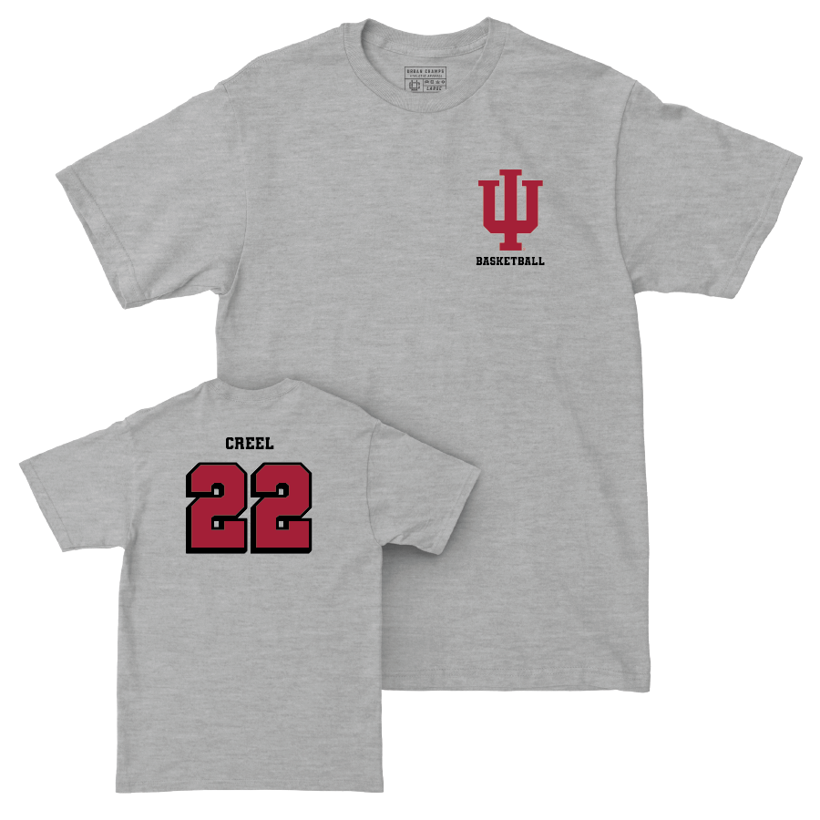 Men's Basketball Sport Grey Vintage Tee - Jackson Creel | #22 Youth Small