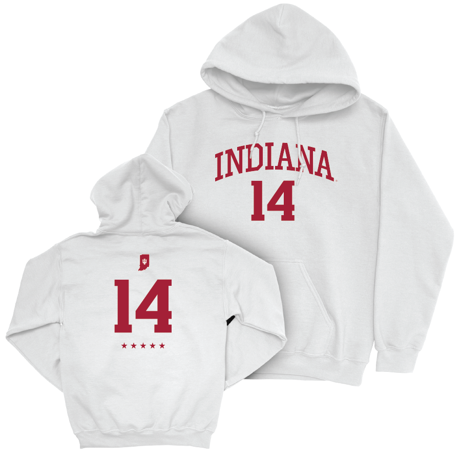 Men's Basketball White Shirsey Hoodie - Jordan Rayford | #14 Youth Small